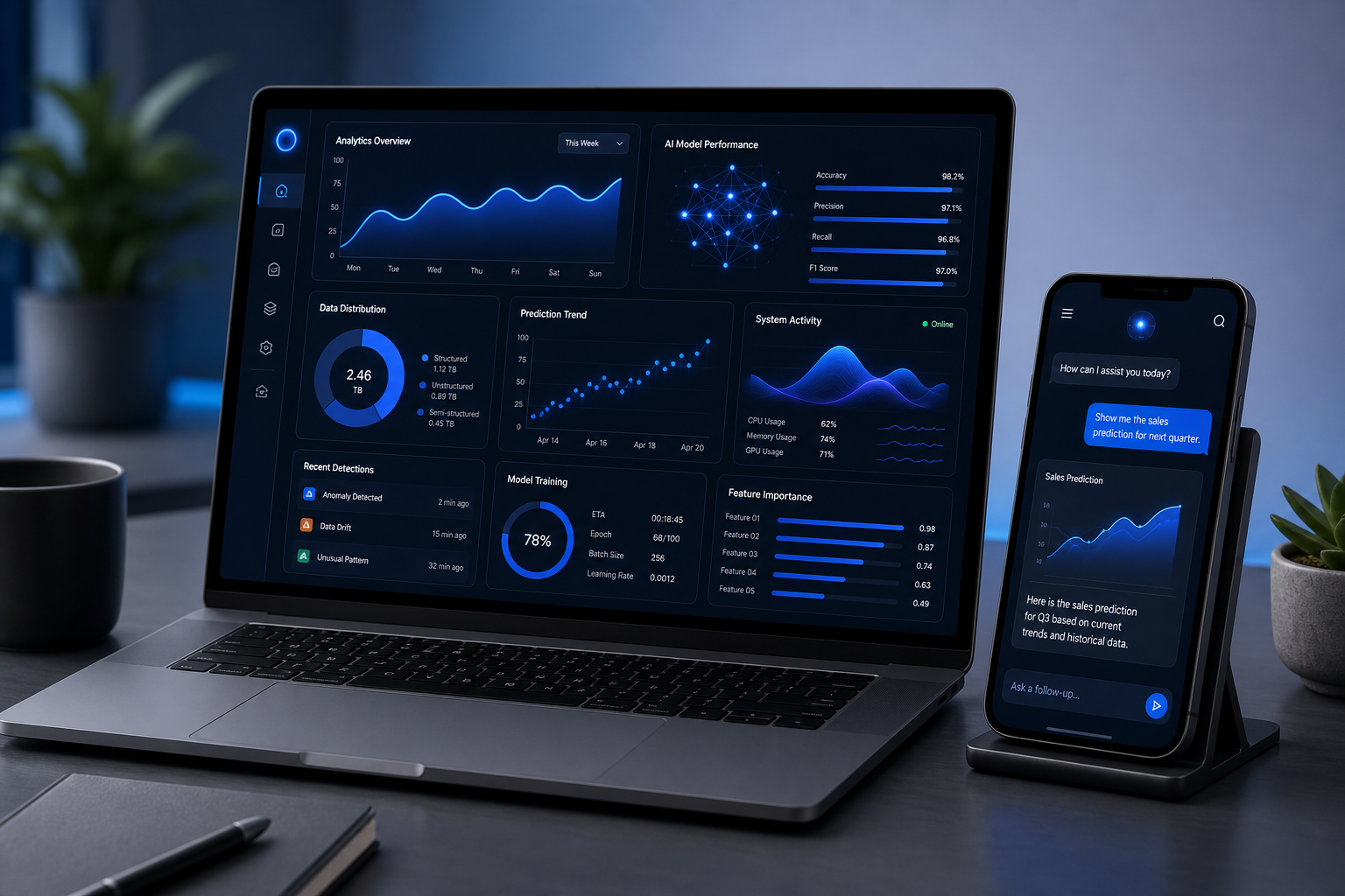 AI project dashboard